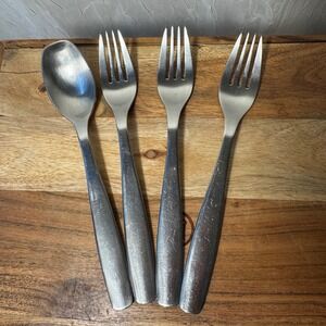 Stanley Roberts Flatware Set Silver 18/10 Stainless 4pc Forks Spoon